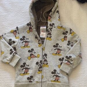 Mickey Mouse Gray Kids Hoodie-3T
